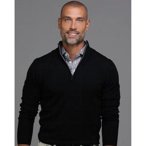 NWT Collars and Co Cashmere Touch Australian Merino Quarter Zip Sweater Large